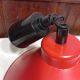 Vintage up and down pendant light in red and white lacquered metal