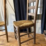 Lot of 6 straw chairs from the end of the 19th century