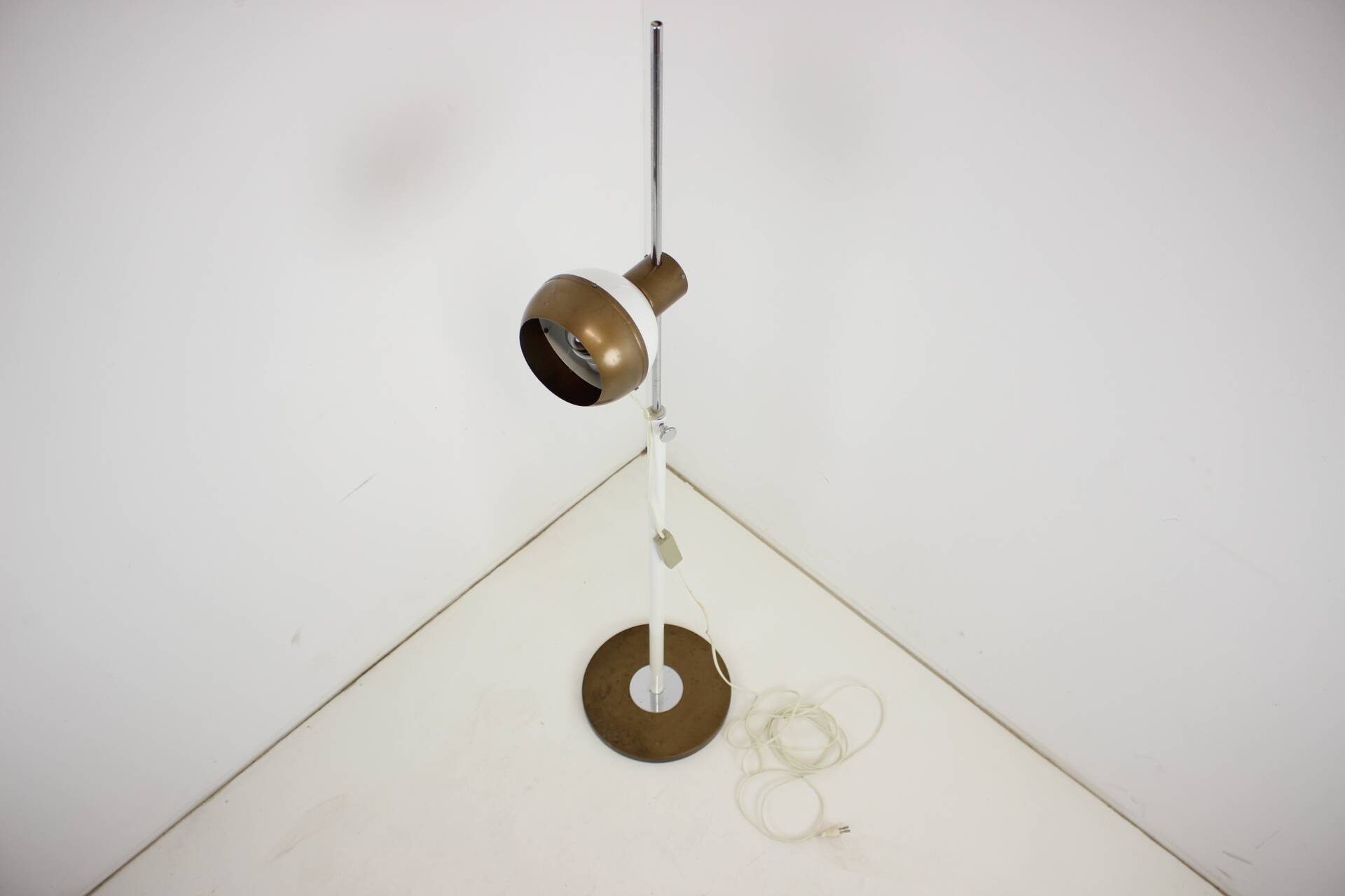 Adjustable Vintage Magnetic Floor Lamp by Drukov, 1970's, Brno, Czechoslovakia