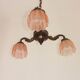 Art Deco bronze chandelier, 1920s.
