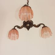 Chandelier en bronze Art Déco, années 1920.