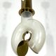 Mid-century modern brass and pulegoso chandelier by Carlo Nason
