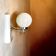Opaline white glass wall sconce light