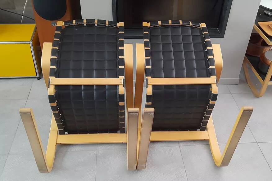 Fauteuil 406 cuir Alvar Aalto edition Artek