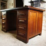 Administration desk open double face oak
