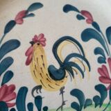 Ancienne Assiette en Faïence Creil et Montereau "Labrador" Décor au Coq