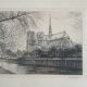 Gravure Cathédrale Notre-Dame de Paris