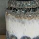 Vase céramique FAT LAVA écume grise vintage