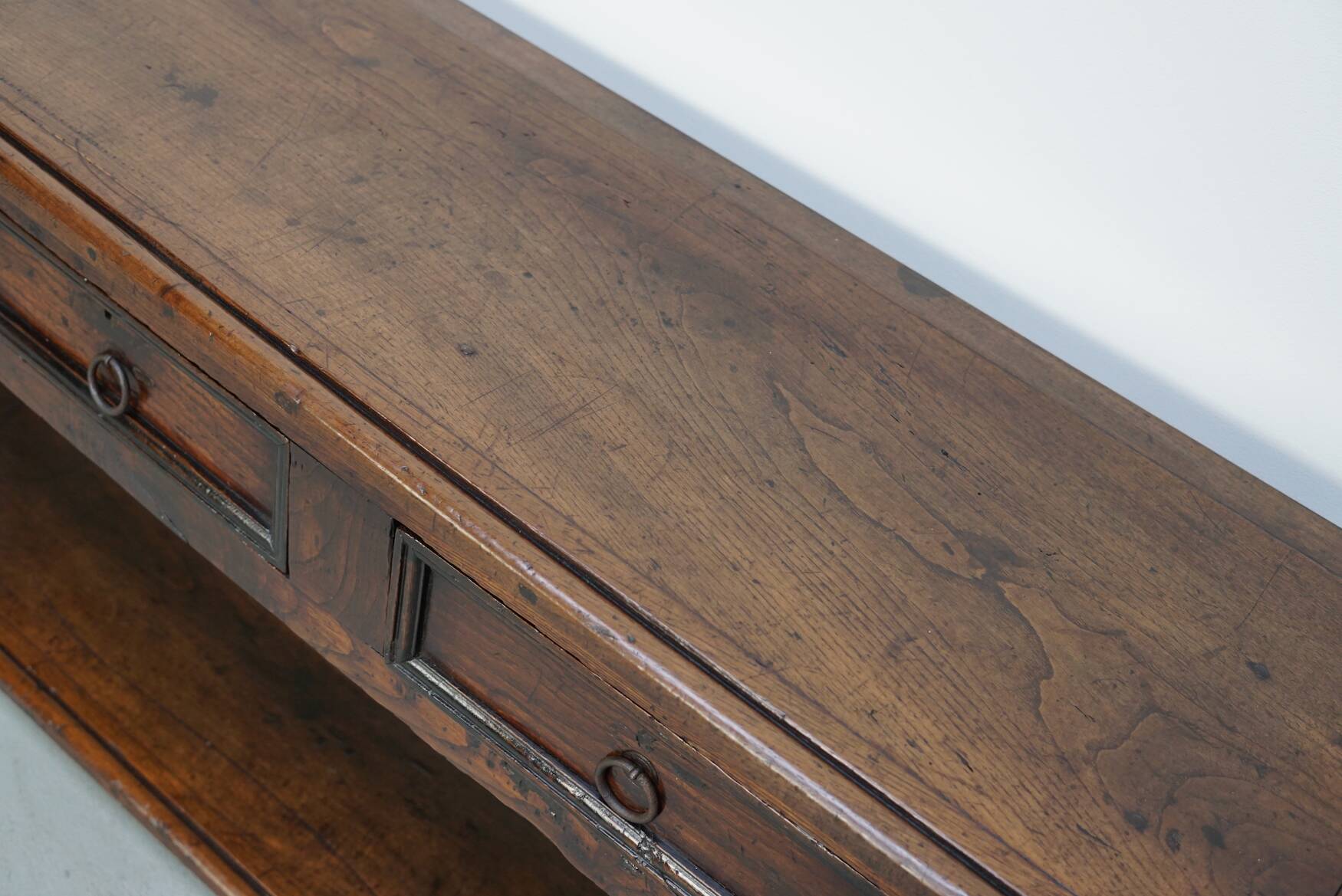 Antique Spanish Rustic Chestnut Side Table/Console, 18th Century
