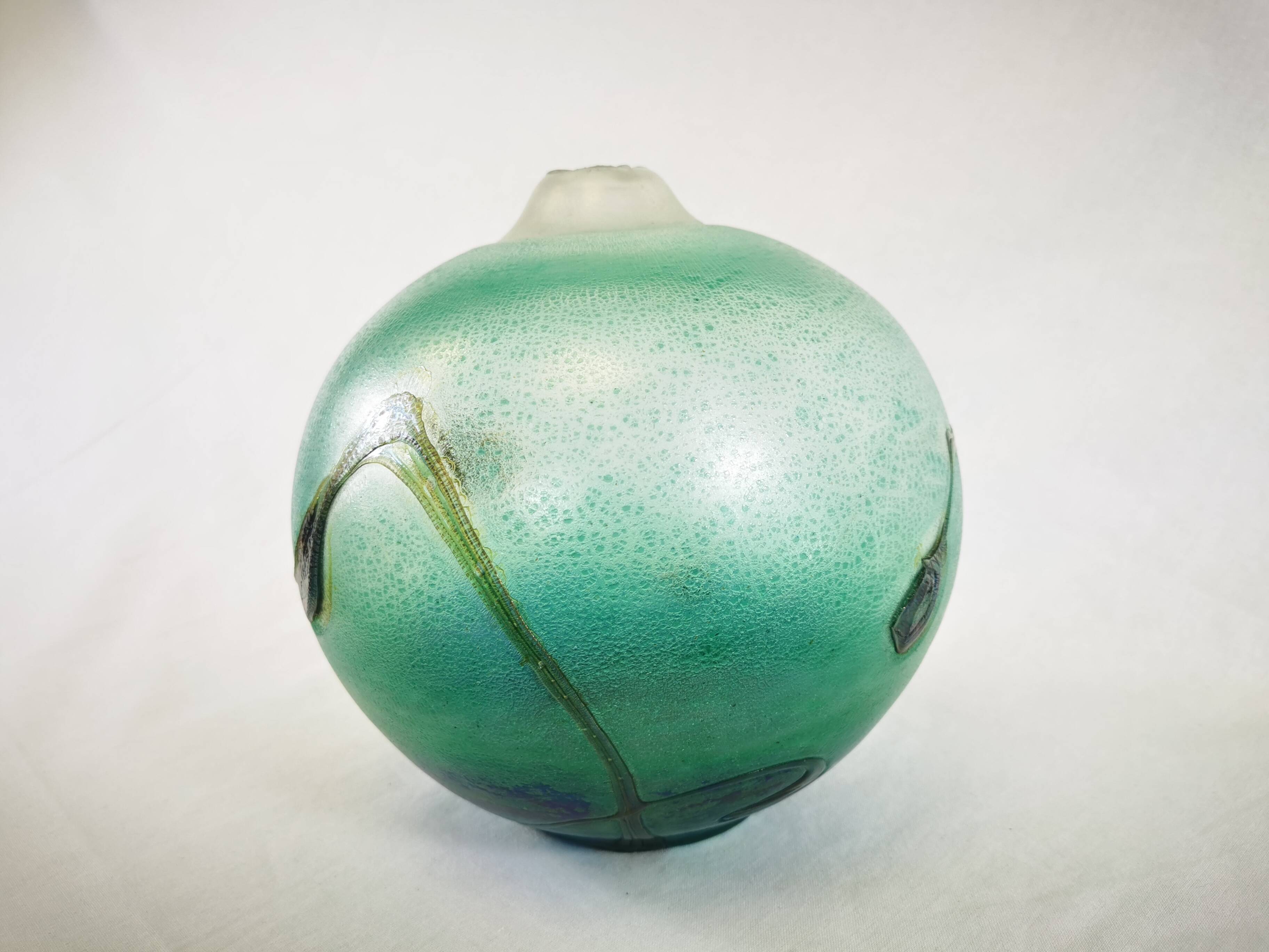 Jean Claude Novaro Blown Glass Ball Vase