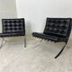 Pair of chairs Barcelona vintage Ludwig Mies Van der Rohe
