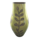 Large green vase with floral decoration