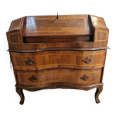 Vintage curved slope secretary