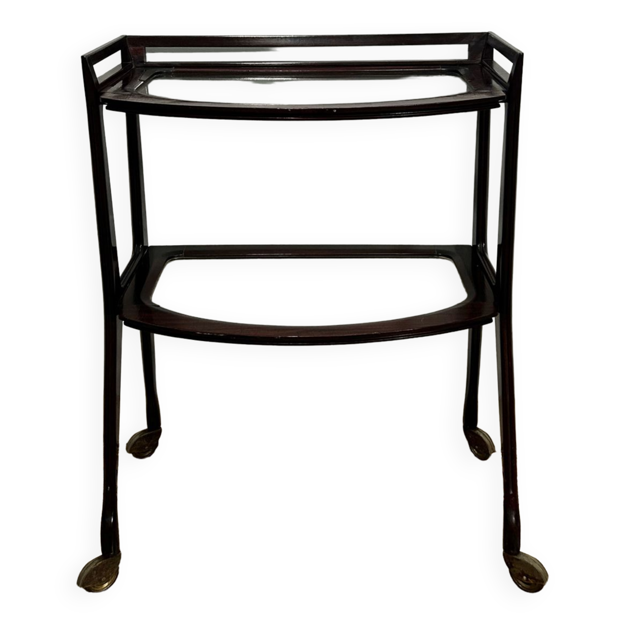 Mahogany and glass server from the 1950s