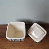 Set of 2 pot box spices tea vintage ceramic Longchamp model Mérida art nouveau