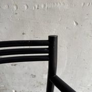 Francesca Spanish II black lacquered steel chair by Philippe Starck (Baleri, 1984)