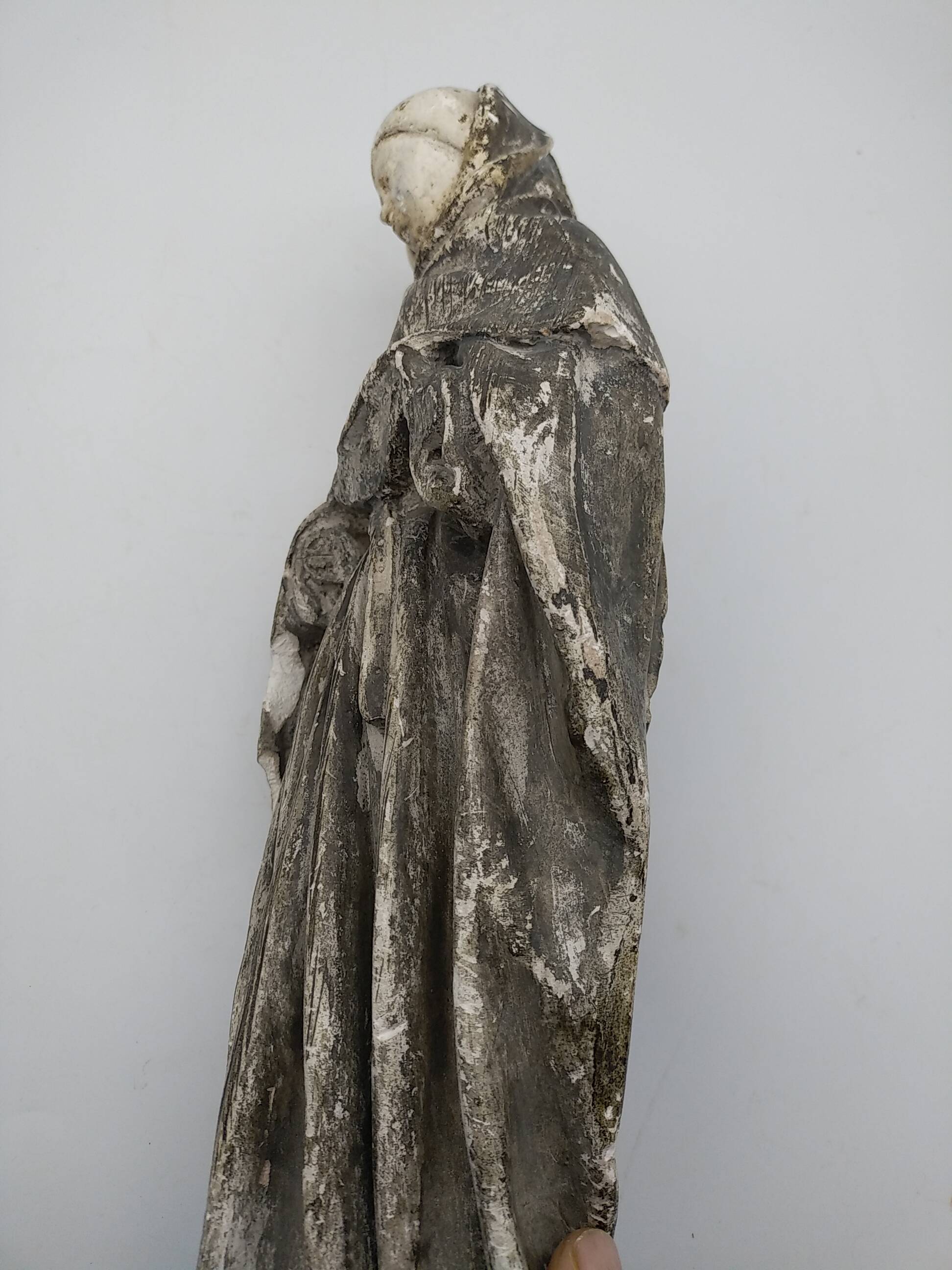 Church statuette. plaster monk. 40 cm.