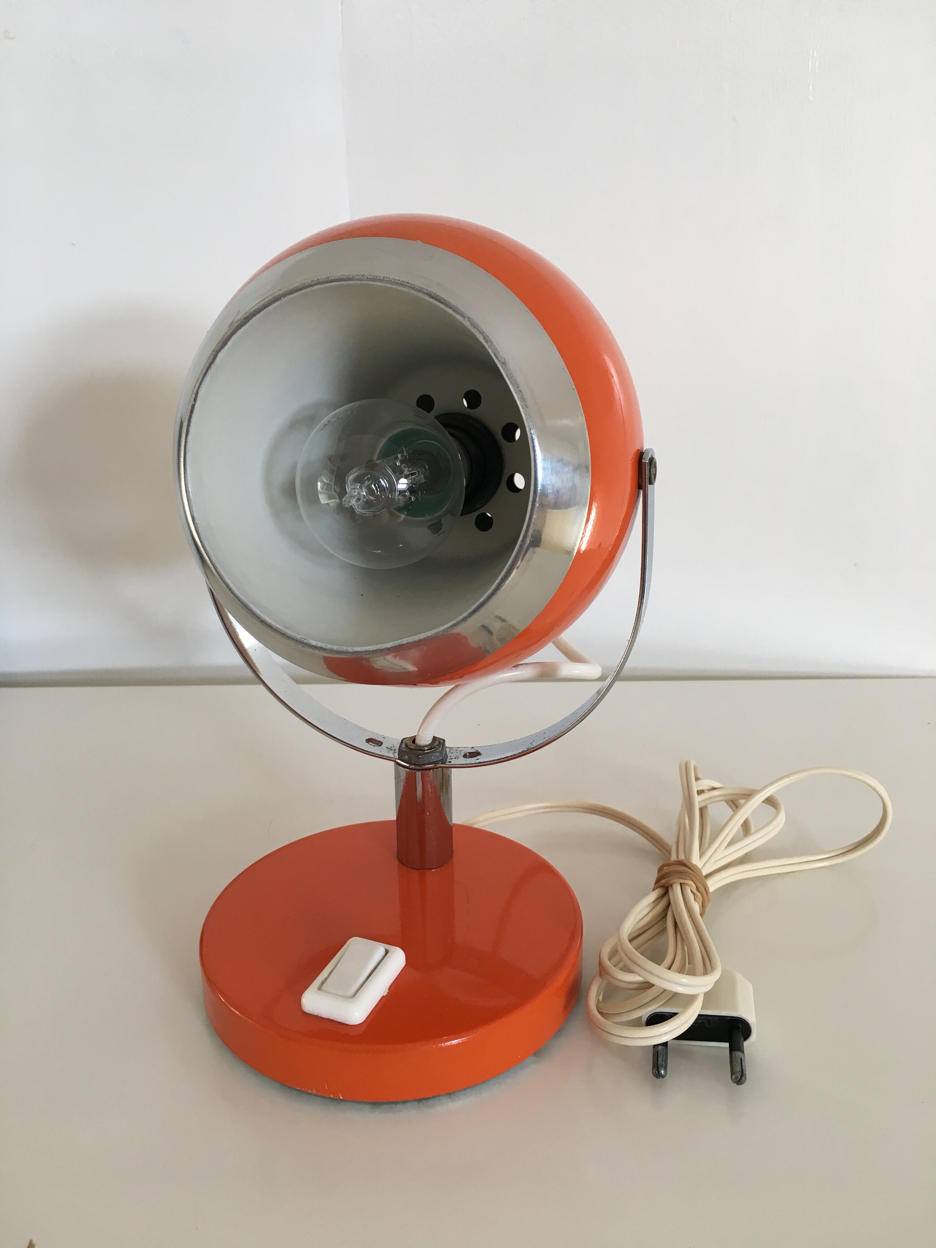 Lampe Eyeball orange 1970