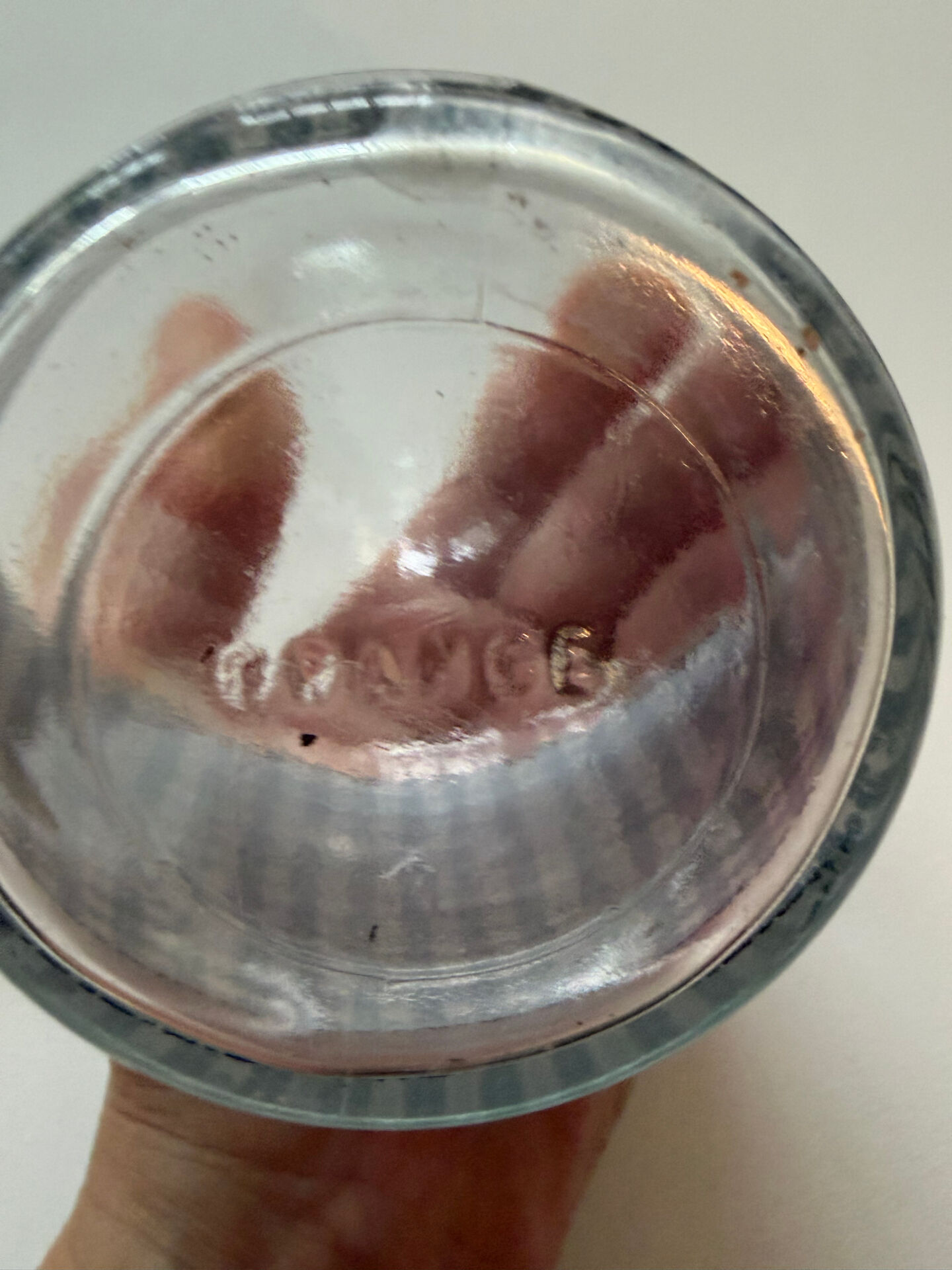 Carafe en verre décor Vichy