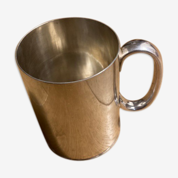 English silver metal mug