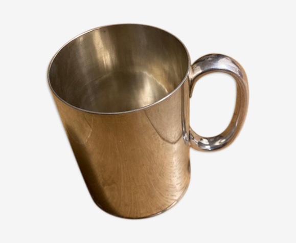 Mug en métal argenté anglais