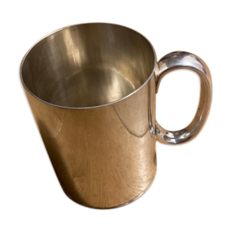 English silver metal mug