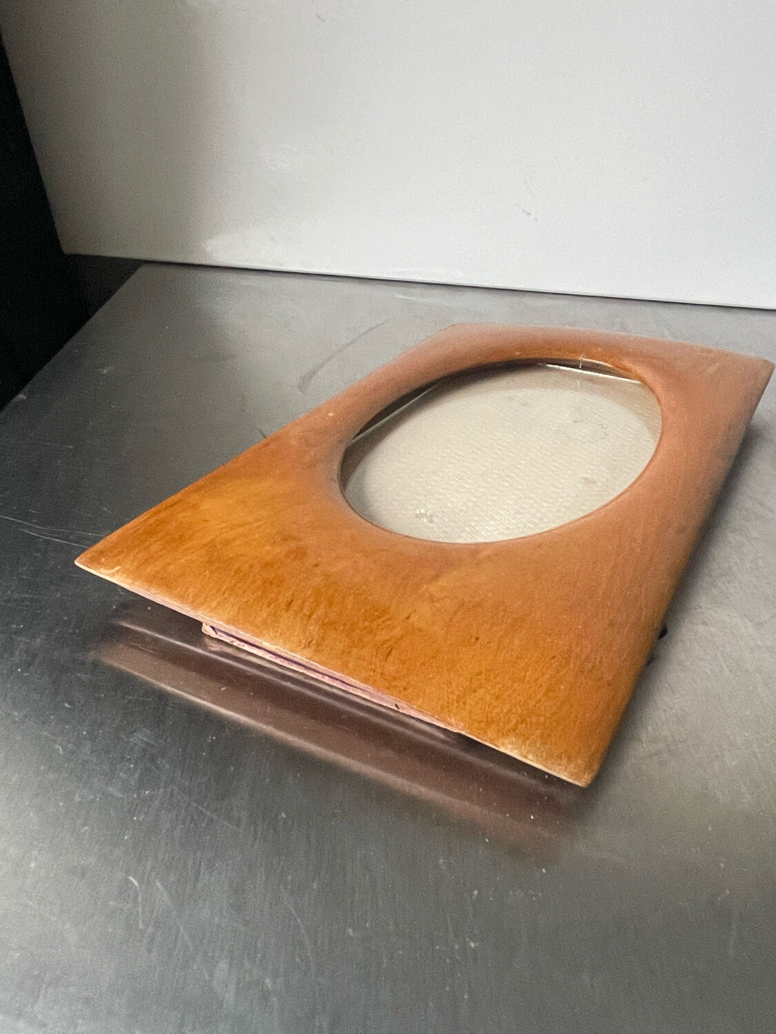 Antique  art nouveau birch wooden frame measurements 22 cm x 13 cm