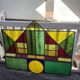 Vitrail artisanale polychrome vers 1970