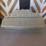 Wall console shelf empty pocket patinated linen