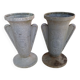 Paire de vases en aluminium 1900