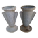 Paire de vases en aluminium 1900