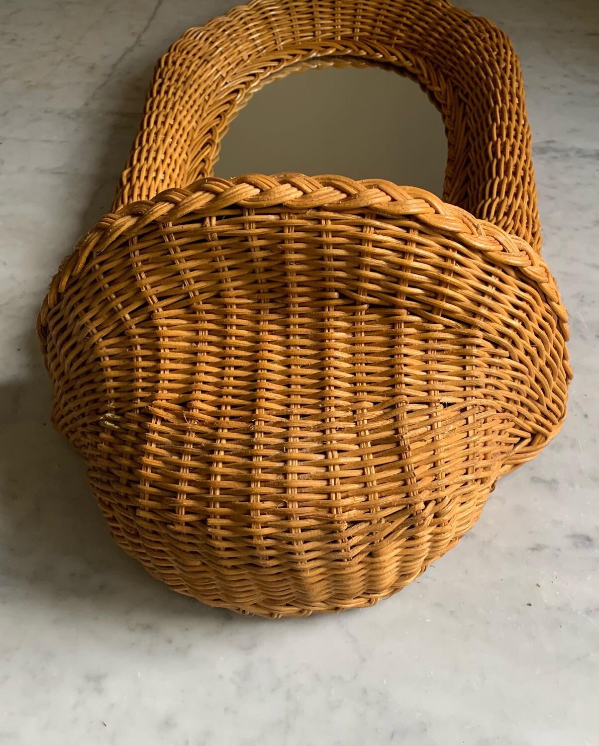 Wicker mirror from the 60s