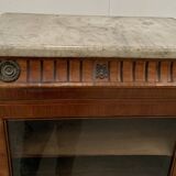 Louis XVI style one-door display case in 20th century wood marquetry