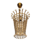 Magnificent brass pendant with floral decoration, Swedish Modern-Decor from the 1950s.
