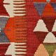 5x10 Pumpkin Orange & Red Kilim Rug, Vintage Turkish Kilim Rug, 143x313