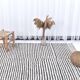 4x10 Brown & White Striped Vintage Runner Rug, 131x303Cm
