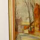 Oil painting on Swedish canvas from the mid-1940s "Street" by Sven Bertil Berg – Vintage and framed.