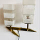 Vintage wall light in brass and glass from the 1960s.