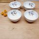 Set 4 bols porcelaine oiseaux de paradis