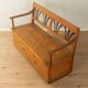Biedermeier chest bench from the 1900s, pine wood