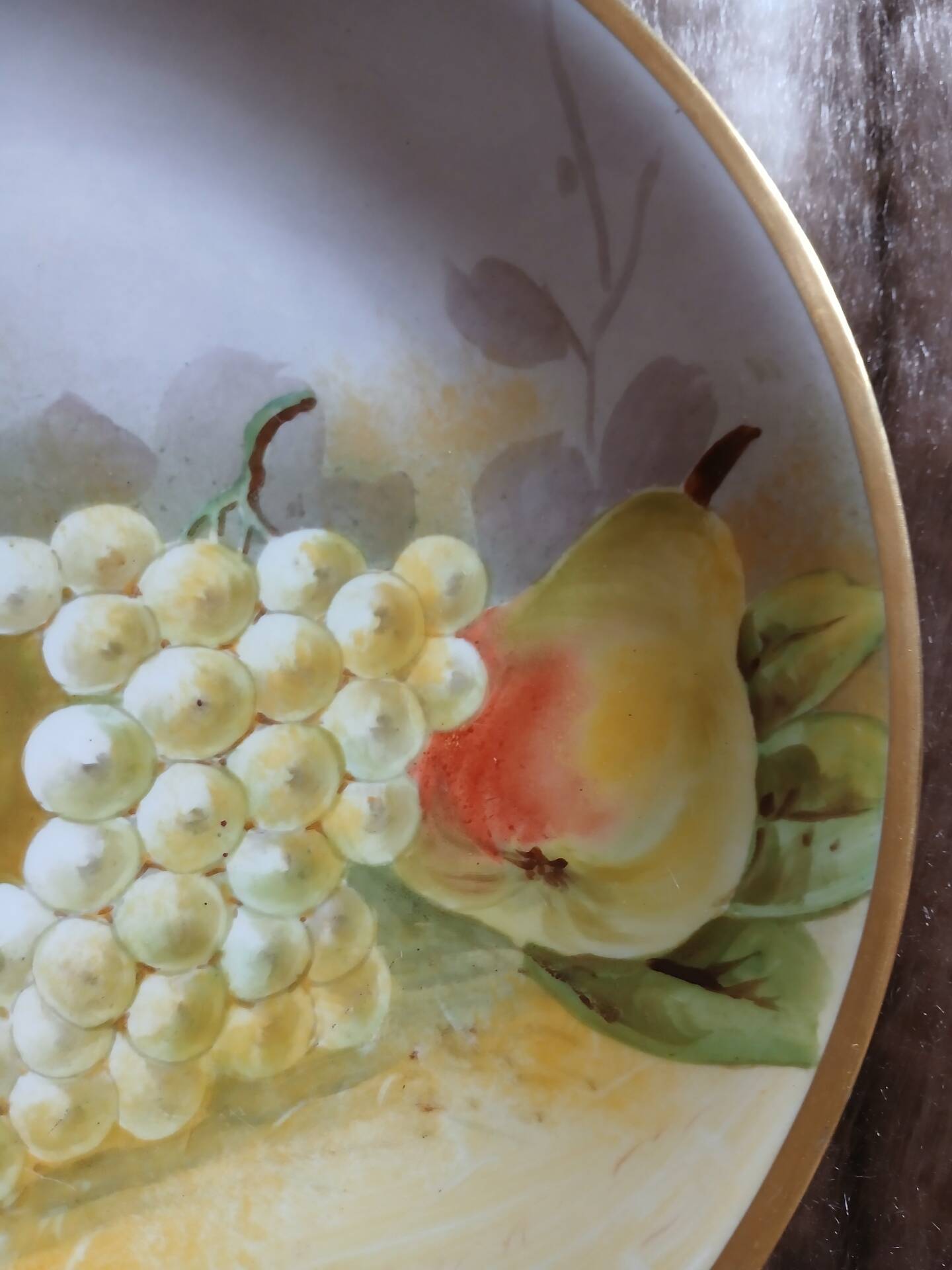 Large decorative antique porcelain plate