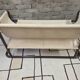 Tubular two-seater bench from the 1970s.