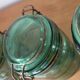 Lot de 3 bocaux en verre vert Durfort