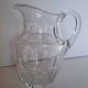 Moser signed crystal pitcher