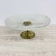 Mid-century design centrepiece crystal and brass bowl, 1960s