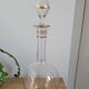 Glass carafe with gold trim