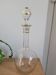 Glass carafe with gold trim