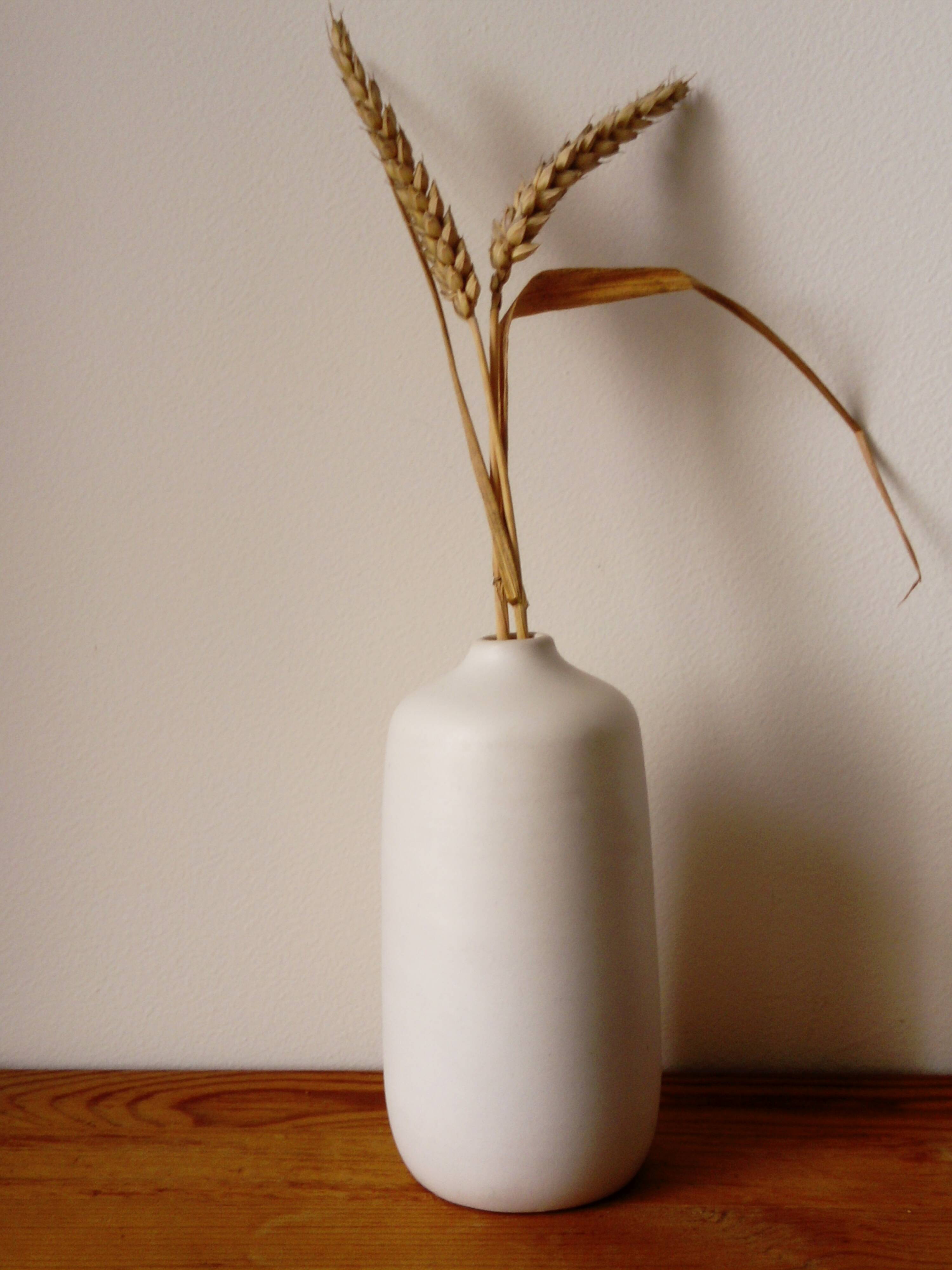 Designer white ceramic vase