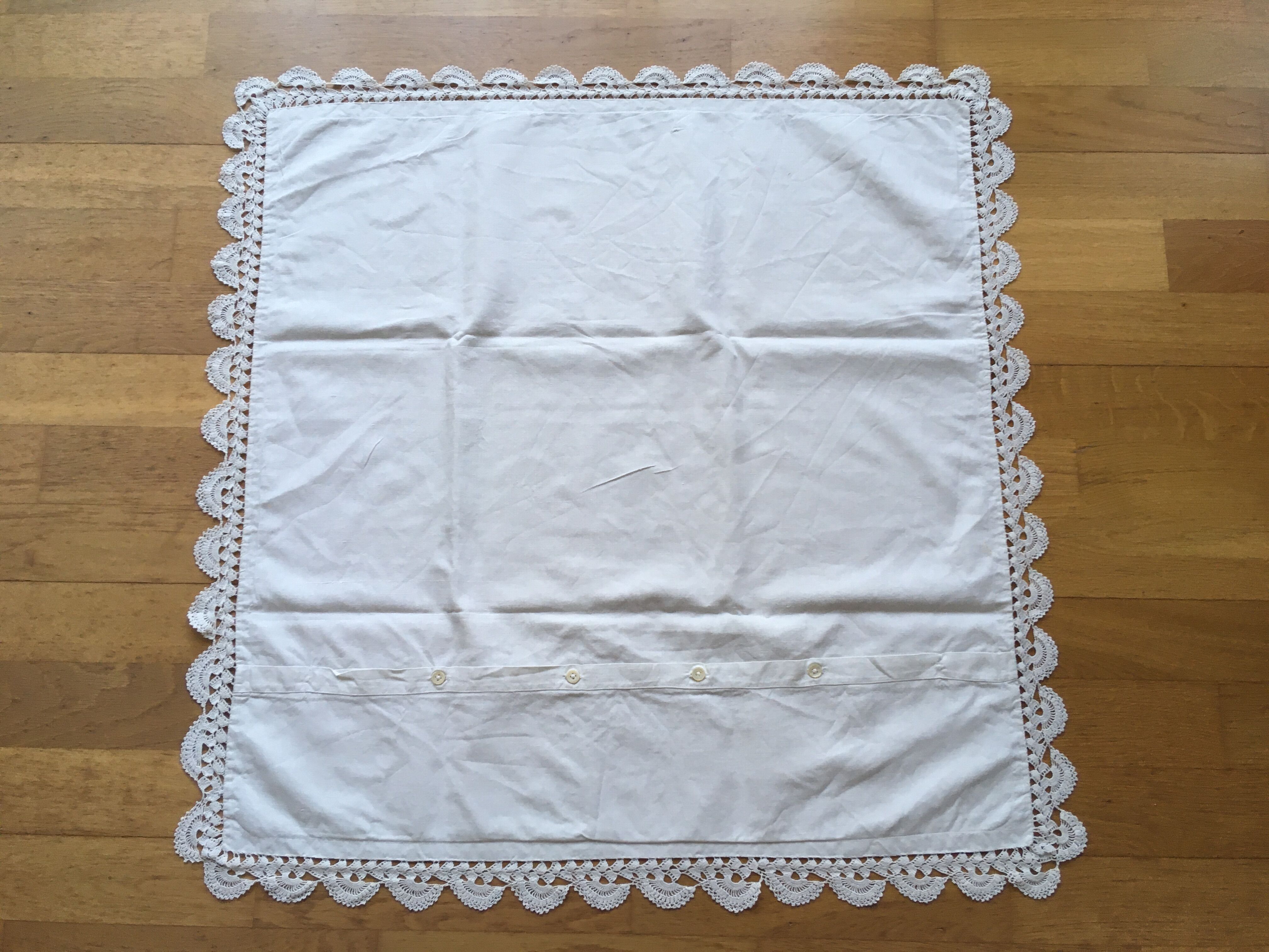 1900s lace square pillowcase