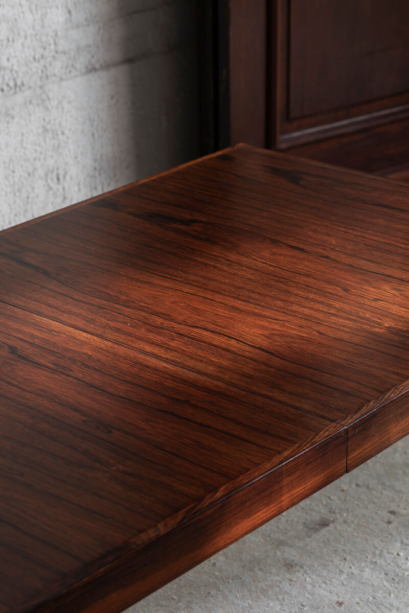 Extendable dining table in rosewood by Inger Klingenberg for Fristho, Dutch design, 1960s